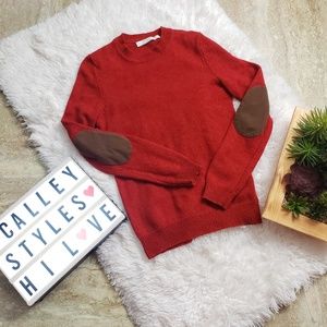 Topman Red Sweater 100% Lambswool Sz XS D15